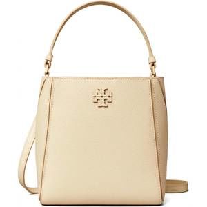 Tory Burch Cream Leather Bucket Shoulder Bag